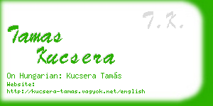 tamas kucsera business card